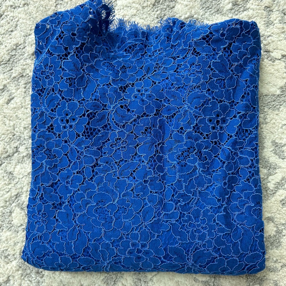 NWOT J. Crew Scalloped lace mockneck top - Picture 6 of 11